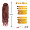 imageNice One PreTwisted Passion Twist Hair 8 Packs 112 Strands Pre Looped Passion Twist Braiding Hair for Women Short Passion Twists Crochet Hair Extensions 20 Inch Pack of 8 1B350