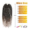 imageNice One PreTwisted Passion Twist Hair 8 Packs 112 Strands Pre Looped Passion Twist Braiding Hair for Women Short Passion Twists Crochet Hair Extensions 20 Inch Pack of 8 1BT30