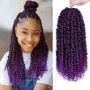 imageNice One PreTwisted Passion Twist Hair 8 Packs 112 Strands Pre Looped Passion Twist Braiding Hair for Women Short Passion Twists Crochet Hair Extensions 20 Inch Pack of 8 1BTPURPLE