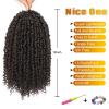 imageNice One PreTwisted Passion Twist Hair 8 Packs 112 Strands Pre Looped Passion Twist Braiding Hair for Women Short Passion Twists Crochet Hair Extensions 20 Inch Pack of 8 1B4