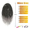 imageNice One PreTwisted Passion Twist Hair 8 Packs 112 Strands Pre Looped Passion Twist Braiding Hair for Women Short Passion Twists Crochet Hair Extensions 20 Inch Pack of 8 1BTGREY