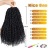 imageNice One PreTwisted Passion Twist Hair 8 Packs 112 Strands Pre Looped Passion Twist Braiding Hair for Women Short Passion Twists Crochet Hair Extensions 20 Inch Pack of 8 1B1B