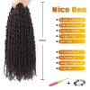 imageNice One PreTwisted Passion Twist Hair 8 Packs 112 Strands Pre Looped Passion Twist Braiding Hair for Women Short Passion Twists Crochet Hair Extensions 20 Inch Pack of 8 1B4