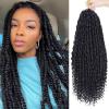 imageNice One PreTwisted Passion Twist Hair 8 Packs 112 Strands Pre Looped Passion Twist Braiding Hair for Women Short Passion Twists Crochet Hair Extensions 20 Inch Pack of 8 1B1B