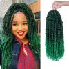imageNice One PreTwisted Passion Twist Hair 8 Packs 112 Strands Pre Looped Passion Twist Braiding Hair for Women Short Passion Twists Crochet Hair Extensions 20 Inch Pack of 8 1BTGREEN
