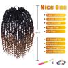 imageNice One PreTwisted Passion Twist Hair 8 Packs 112 Strands Pre Looped Passion Twist Braiding Hair for Women Short Passion Twists Crochet Hair Extensions 20 Inch Pack of 8 1BT1B3330