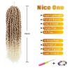 imageNice One PreTwisted Passion Twist Hair 8 Packs 112 Strands Pre Looped Passion Twist Braiding Hair for Women Short Passion Twists Crochet Hair Extensions 20 Inch Pack of 8 1BT27613