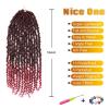 imageNice One PreTwisted Passion Twist Hair 8 Packs 112 Strands Pre Looped Passion Twist Braiding Hair for Women Short Passion Twists Crochet Hair Extensions 20 Inch Pack of 8 1BTBUG