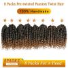 imageNice One PreTwisted Passion Twist Hair 8 Packs 112 Strands Pre Looped Passion Twist Braiding Hair for Women Short Passion Twists Crochet Hair Extensions 20 Inch Pack of 8 1BT27