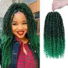 imageNice One PreTwisted Passion Twist Hair 8 Packs 112 Strands Pre Looped Passion Twist Braiding Hair for Women Short Passion Twists Crochet Hair Extensions 20 Inch Pack of 8 1BTGREEN