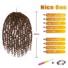 imageNice One PreTwisted Passion Twist Hair 8 Packs 112 Strands Pre Looped Passion Twist Braiding Hair for Women Short Passion Twists Crochet Hair Extensions 20 Inch Pack of 8 1B30