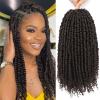 imageNice One PreTwisted Passion Twist Hair 8 Packs 112 Strands Pre Looped Passion Twist Braiding Hair for Women Short Passion Twists Crochet Hair Extensions 20 Inch Pack of 8 1B4