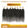 imageNice One PreTwisted Passion Twist Hair 8 Packs 112 Strands Pre Looped Passion Twist Braiding Hair for Women Short Passion Twists Crochet Hair Extensions 20 Inch Pack of 8 1BTGREY