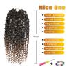 imageNice One PreTwisted Passion Twist Hair 8 Packs 112 Strands Pre Looped Passion Twist Braiding Hair for Women Short Passion Twists Crochet Hair Extensions 20 Inch Pack of 8 1BT30