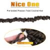 imageNice One PreTwisted Passion Twist Hair 8 Packs 112 Strands Pre Looped Passion Twist Braiding Hair for Women Short Passion Twists Crochet Hair Extensions 20 Inch Pack of 8 1BT30