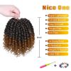imageNice One PreTwisted Passion Twist Hair 8 Packs 112 Strands Pre Looped Passion Twist Braiding Hair for Women Short Passion Twists Crochet Hair Extensions 20 Inch Pack of 8 1BT30
