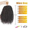 imageNice One PreTwisted Passion Twist Hair 8 Packs 112 Strands Pre Looped Passion Twist Braiding Hair for Women Short Passion Twists Crochet Hair Extensions 20 Inch Pack of 8 1B4