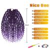 imageNice One PreTwisted Passion Twist Hair 8 Packs 112 Strands Pre Looped Passion Twist Braiding Hair for Women Short Passion Twists Crochet Hair Extensions 20 Inch Pack of 8 1BTPURPLE