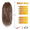 imageNice One PreTwisted Passion Twist Hair 8 Packs 112 Strands Pre Looped Passion Twist Braiding Hair for Women Short Passion Twists Crochet Hair Extensions 20 Inch Pack of 8 1B30