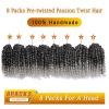 imageNice One PreTwisted Passion Twist Hair 8 Packs 112 Strands Pre Looped Passion Twist Braiding Hair for Women Short Passion Twists Crochet Hair Extensions 20 Inch Pack of 8 1BTGREY