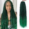 imageNice One PreTwisted Passion Twist Hair 8 Packs 112 Strands Pre Looped Passion Twist Braiding Hair for Women Short Passion Twists Crochet Hair Extensions 20 Inch Pack of 8 1BTGREEN