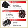 imageNice One PreTwisted Passion Twist Hair 8 Packs 112 Strands Pre Looped Passion Twist Braiding Hair for Women Short Passion Twists Crochet Hair Extensions 20 Inch Pack of 8 1B1B