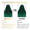 imageNice One PreTwisted Passion Twist Hair 8 Packs 112 Strands Pre Looped Passion Twist Braiding Hair for Women Short Passion Twists Crochet Hair Extensions 20 Inch Pack of 8 1BTGREEN