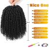 imageNice One PreTwisted Passion Twist Hair 8 Packs 112 Strands Pre Looped Passion Twist Braiding Hair for Women Short Passion Twists Crochet Hair Extensions 20 Inch Pack of 8 1B1B