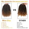 imageNice One PreTwisted Passion Twist Hair 8 Packs 112 Strands Pre Looped Passion Twist Braiding Hair for Women Short Passion Twists Crochet Hair Extensions 20 Inch Pack of 8 1BT30