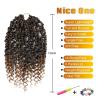 imageNice One PreTwisted Passion Twist Hair 8 Packs 112 Strands Pre Looped Passion Twist Braiding Hair for Women Short Passion Twists Crochet Hair Extensions 20 Inch Pack of 8 1BT30