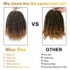 imageNice One PreTwisted Passion Twist Hair 8 Packs 112 Strands Pre Looped Passion Twist Braiding Hair for Women Short Passion Twists Crochet Hair Extensions 20 Inch Pack of 8 1BT27