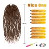 imageNice One PreTwisted Passion Twist Hair 8 Packs 112 Strands Pre Looped Passion Twist Braiding Hair for Women Short Passion Twists Crochet Hair Extensions 20 Inch Pack of 8 1B30