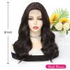 imageOmbre Orange Medium Length Wigs for Women 18 Inch Middle Part Synthetic Hair Wavy Wig  Natural Hairline Wig for Daily PartyHalloween UseOmbre Orange18 InchDark Brown