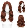 imageOmbre Orange Medium Length Wigs for Women 18 Inch Middle Part Synthetic Hair Wavy Wig  Natural Hairline Wig for Daily PartyHalloween UseOmbre Orange18 InchAuburn