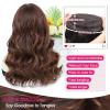 imageOmbre Orange Medium Length Wigs for Women 18 Inch Middle Part Synthetic Hair Wavy Wig  Natural Hairline Wig for Daily PartyHalloween UseOmbre Orange18 InchAuburn Highlight