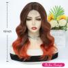 imageOmbre Orange Medium Length Wigs for Women 18 Inch Middle Part Synthetic Hair Wavy Wig  Natural Hairline Wig for Daily PartyHalloween UseOmbre Orange18 InchOmbre Orange
