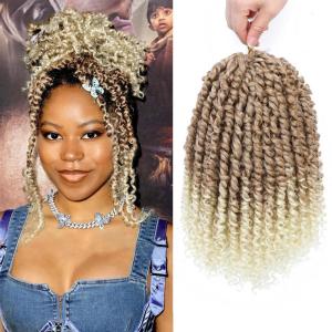 imageNice One PreTwisted Passion Twist Hair 8 Packs 112 Strands Pre Looped Passion Twist Braiding Hair for Women Short Passion Twists Crochet Hair Extensions 20 Inch Pack of 8 1BT27613
