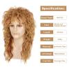 imageNAYOO Mens 80s Mullet Wig  Curly Long Blonde ampamp Reddish Brown Glam RockRocker Hair WigBlonde and Reddish Brown