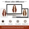 imageNAYOO Long Auburn Wavy Wig for Women 26 Inch Middle Part Curly Wavy Wig Natural Looking Synthetic Heat Resistant Fiber for Daily Party Use26Inch Auburn