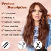 imageNAYOO Long Auburn Wavy Wig for Women 26 Inch Middle Part Curly Wavy Wig Natural Looking Synthetic Heat Resistant Fiber for Daily Party Use26Inch Auburn