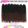 imageNAYOO 14 Inch Yanky Twist Crochet Hair  8 Packs 30 StandsPack Mini Passion Twist with Curly Ends Synthetic PreLooped Crochet Braids Braiding Hair 14 Inch T30T30