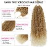 imageNAYOO 14 Inch Yanky Twist Crochet Hair  8 Packs 30 StandsPack Mini Passion Twist with Curly Ends Synthetic PreLooped Crochet Braids Braiding Hair 14 Inch T30T27613
