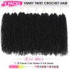 imageNAYOO 14 Inch Yanky Twist Crochet Hair  8 Packs 30 StandsPack Mini Passion Twist with Curly Ends Synthetic PreLooped Crochet Braids Braiding Hair 14 Inch T301B