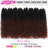 imageNAYOO 14 Inch Yanky Twist Crochet Hair  8 Packs 30 StandsPack Mini Passion Twist with Curly Ends Synthetic PreLooped Crochet Braids Braiding Hair 14 Inch T30T350
