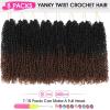 imageNAYOO 14 Inch Yanky Twist Crochet Hair  8 Packs 30 StandsPack Mini Passion Twist with Curly Ends Synthetic PreLooped Crochet Braids Braiding Hair 14 Inch T30T30