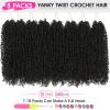 imageNAYOO 14 Inch Yanky Twist Crochet Hair  8 Packs 30 StandsPack Mini Passion Twist with Curly Ends Synthetic PreLooped Crochet Braids Braiding Hair 14 Inch T304