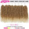 imageNAYOO 14 Inch Yanky Twist Crochet Hair  8 Packs 30 StandsPack Mini Passion Twist with Curly Ends Synthetic PreLooped Crochet Braids Braiding Hair 14 Inch T30T27613