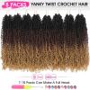 imageNAYOO 14 Inch Yanky Twist Crochet Hair  8 Packs 30 StandsPack Mini Passion Twist with Curly Ends Synthetic PreLooped Crochet Braids Braiding Hair 14 Inch T301B3027