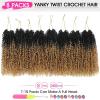 imageNAYOO 14 Inch Yanky Twist Crochet Hair  8 Packs 30 StandsPack Mini Passion Twist with Curly Ends Synthetic PreLooped Crochet Braids Braiding Hair 14 Inch T30T27