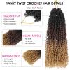 imageNAYOO 14 Inch Yanky Twist Crochet Hair  8 Packs 30 StandsPack Mini Passion Twist with Curly Ends Synthetic PreLooped Crochet Braids Braiding Hair 14 Inch T301B3027